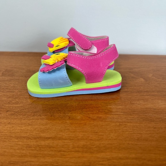 Fish Colourful Sandals for Summer Foam Size 2 Girls - Picture 4 of 6